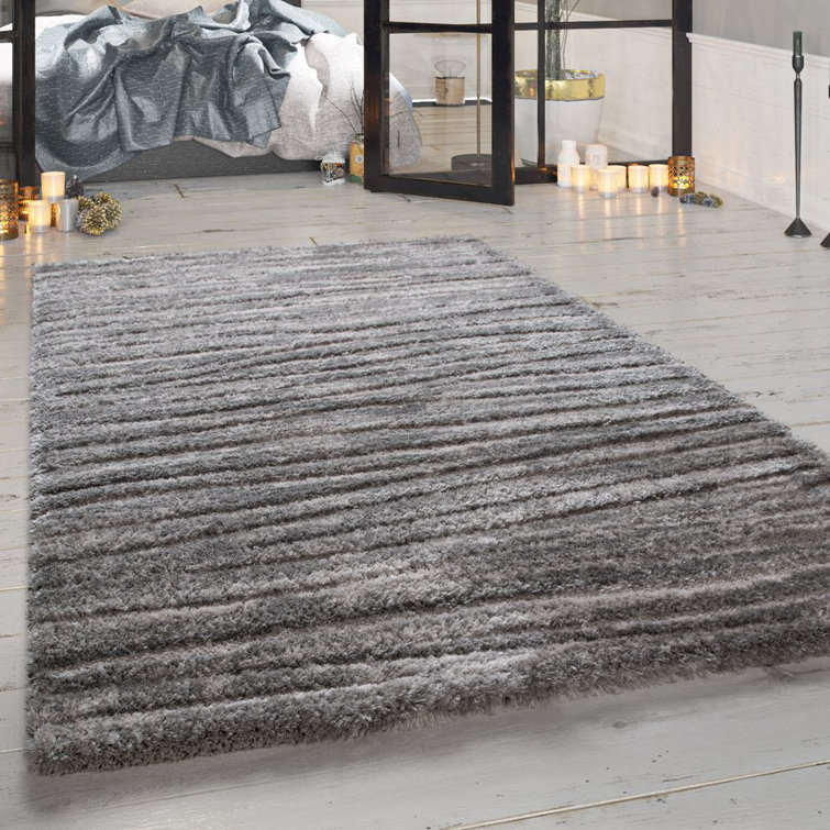 Latitude Run Haytug Shaggy Grey Rug & Reviews Wayfair.co.uk